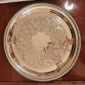 Silver serving tray